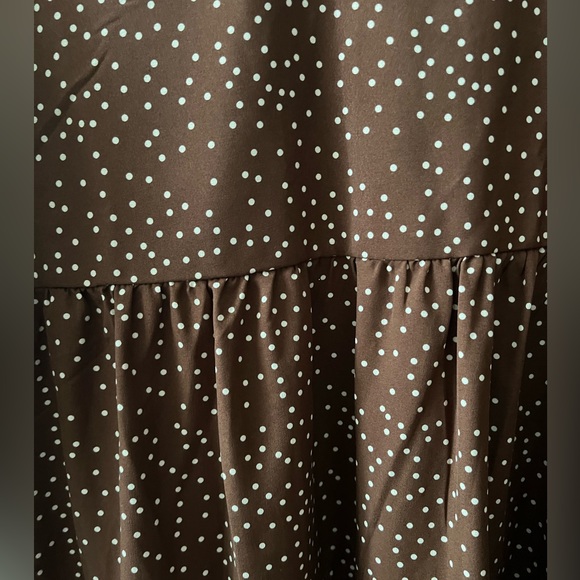 BROWN POLKA DOT DRESS - Picture 4 of 5